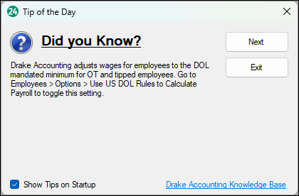 Image showing the tip of the day.